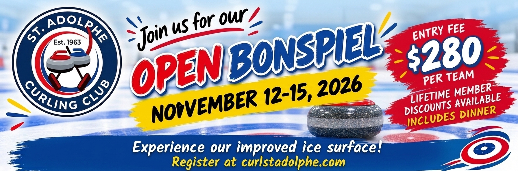 St. Adolphe Curling Club's Open Bonspiel, November 12-15